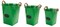 Melrose Set of 3 Green Metal Buckets with Chalkboard and Rope Handles 16"